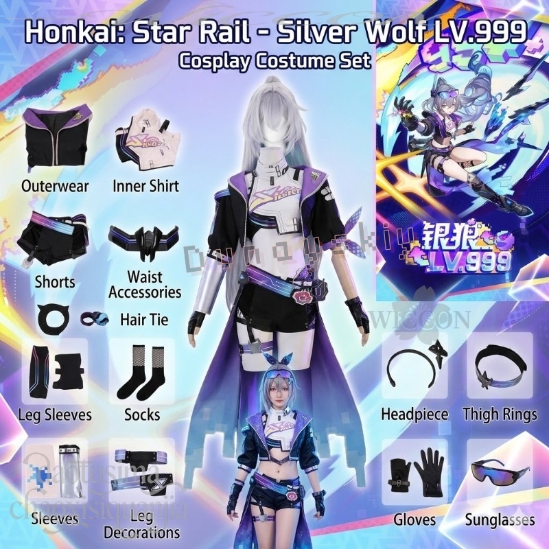 Anime Cosplay Bikini - Anime Game Honkai：Star Rail Cosplay Silver