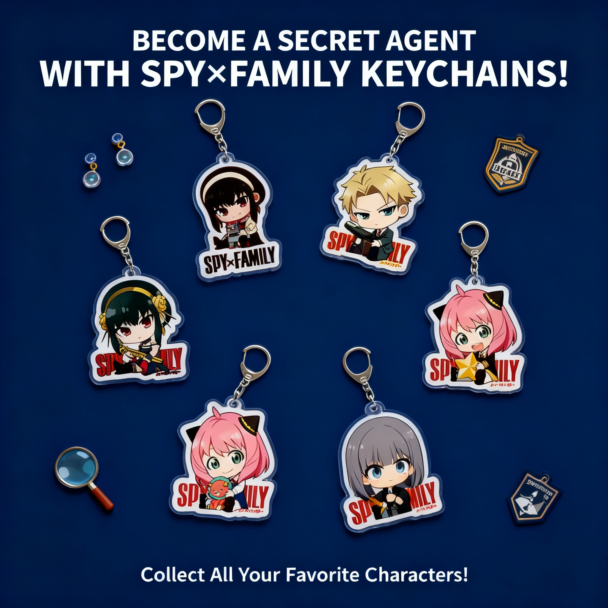 Anime Cosplay Yor Forger - Spy x Family Acrylic Keychain Anime