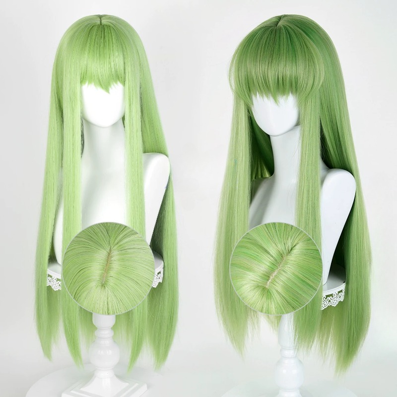 Anime Cosplay Mujer - Anime CC Cosplay Green Wig Long