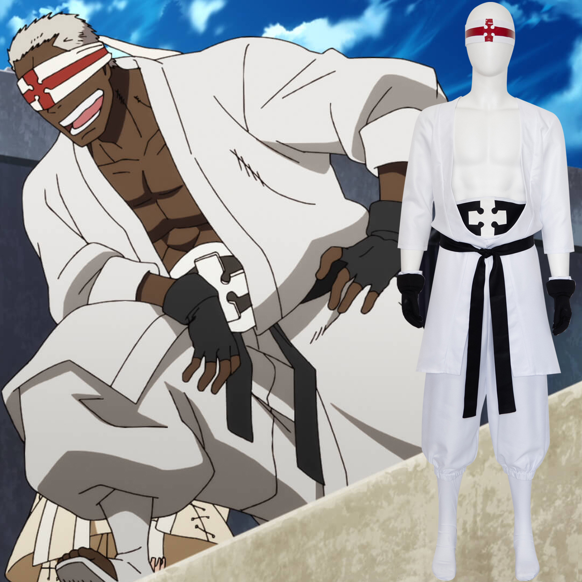 Anime Cosplay Manga - IN STOCK Fire Force White-Clad Charon