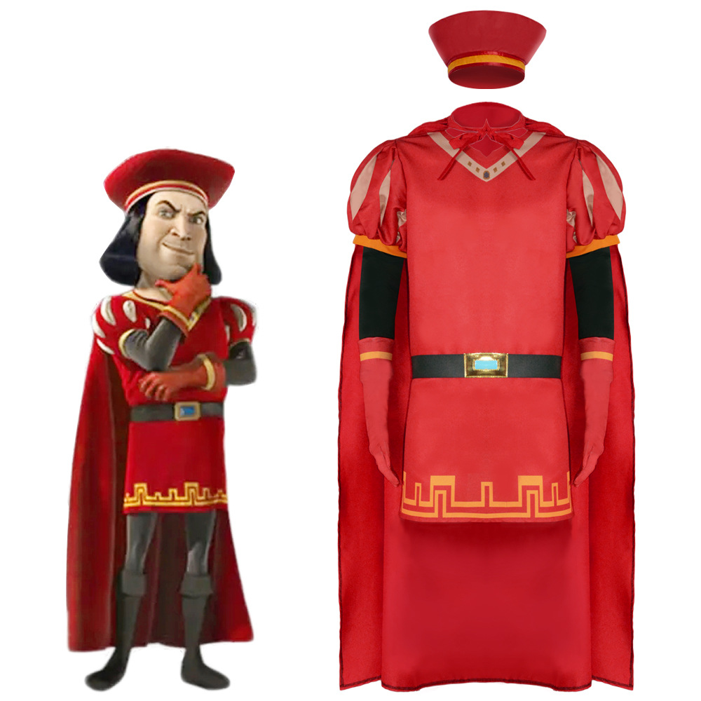 Lord Farquaad Cosplay Costume  - Anime Cosplay With Red Hair avaliação e preço