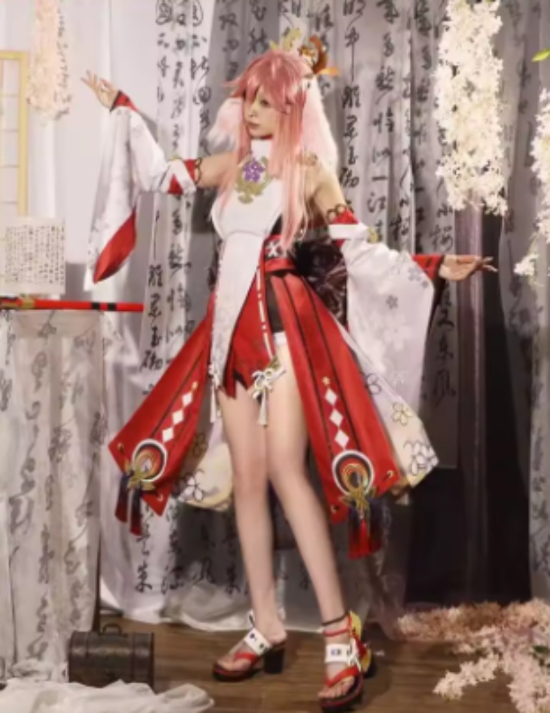 Genshin Impact Yae Miko Cospla - Anime Cosplay Kostüm avaliação e preço