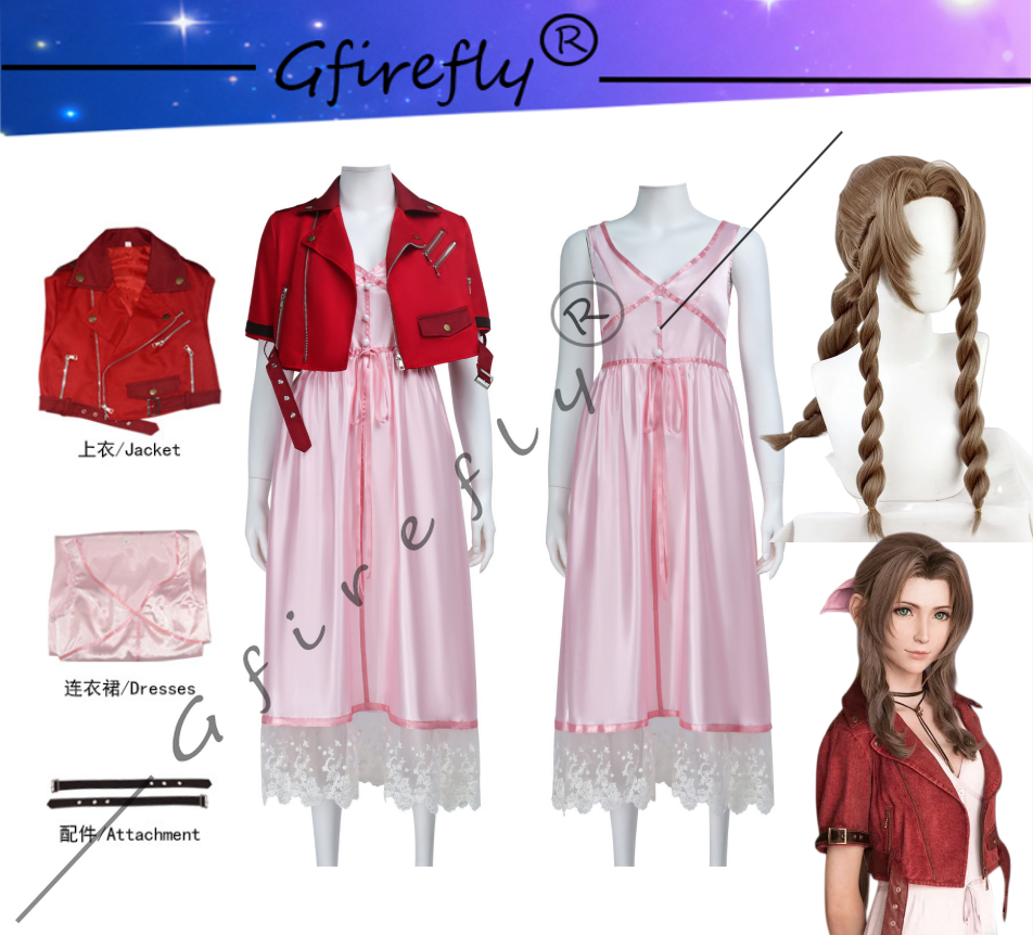 Game Final Fantasy VII Aerith  - Anime Cosplay Manga avaliação e preço