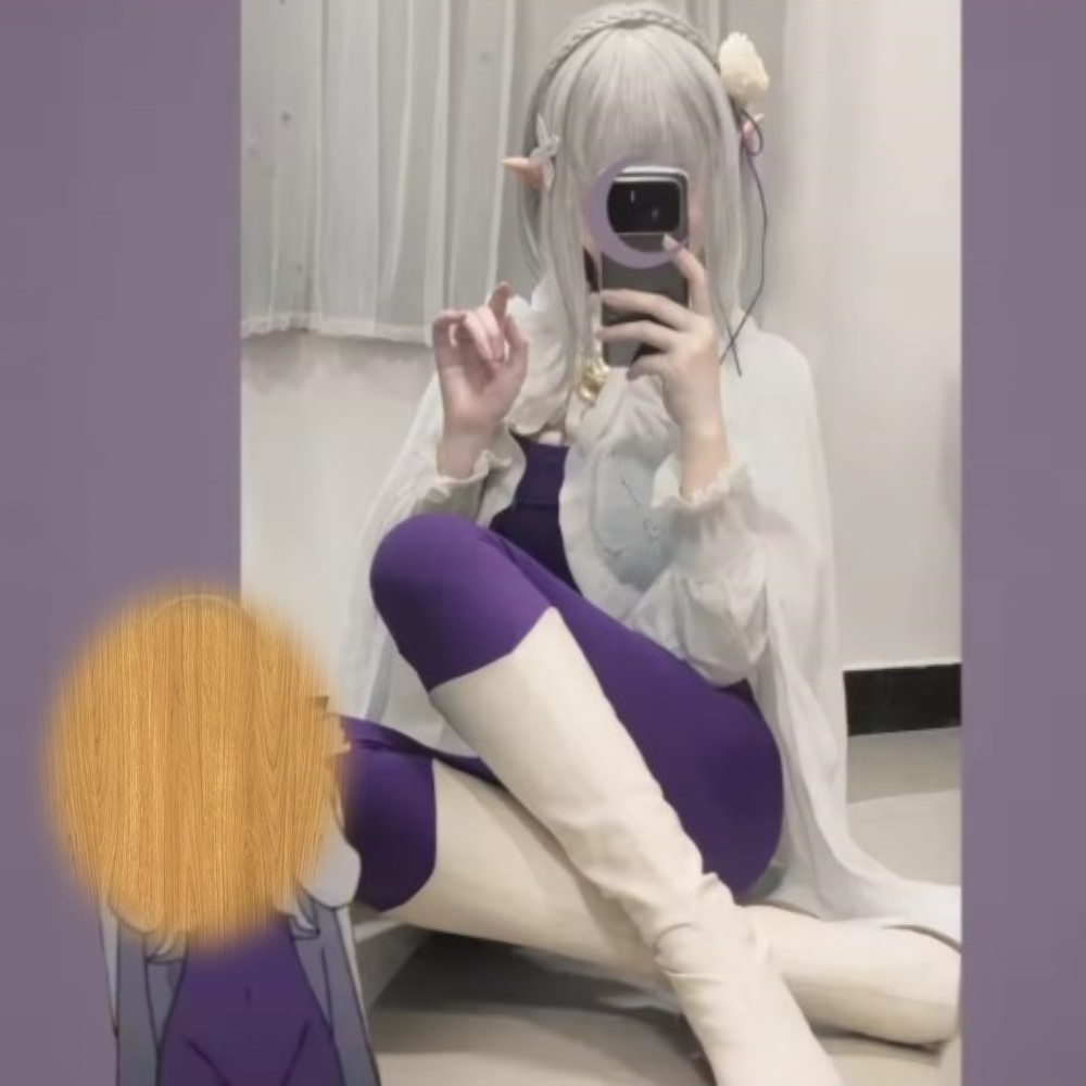 NEW Emilia Rezero Cosplay Cost - Anime Cosplay Mujer avaliação e preço