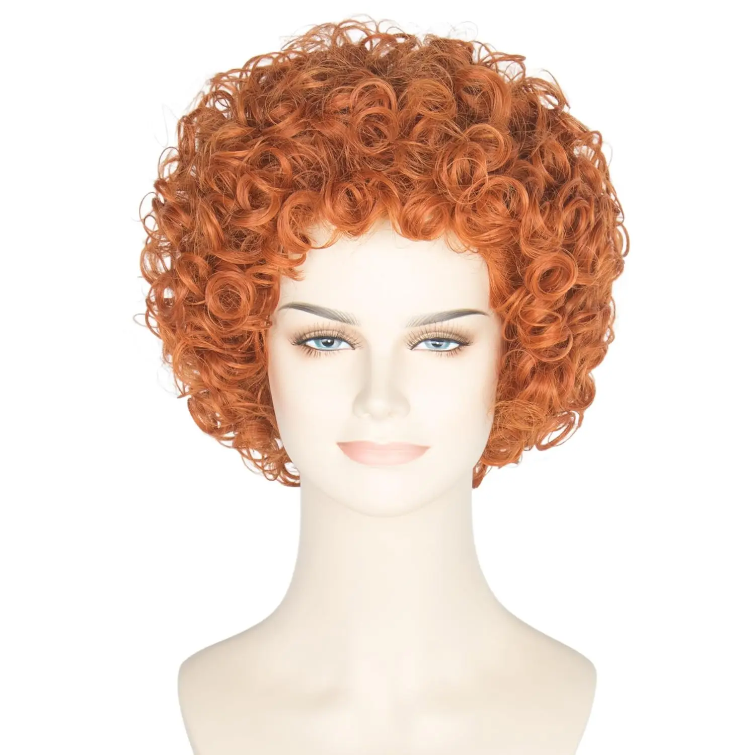 Women Short Curly Red Brown Ha - Anime Cosplay With Red Hair avaliação e preço