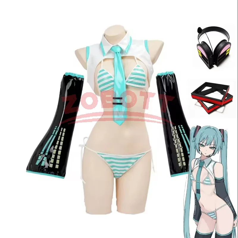 Anime Miku Cosplay Miku Formul - Anime Cosplay Bikini avaliação e preço