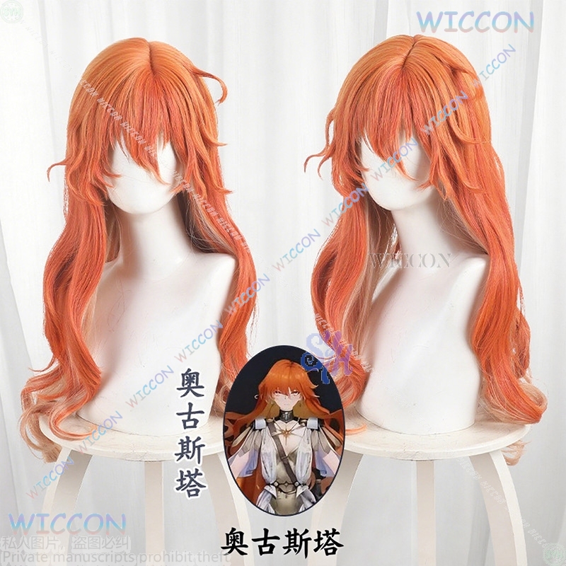 Anime Game Wuthering Waves Cos - Anime Cosplay Orange Hair avaliação e preço