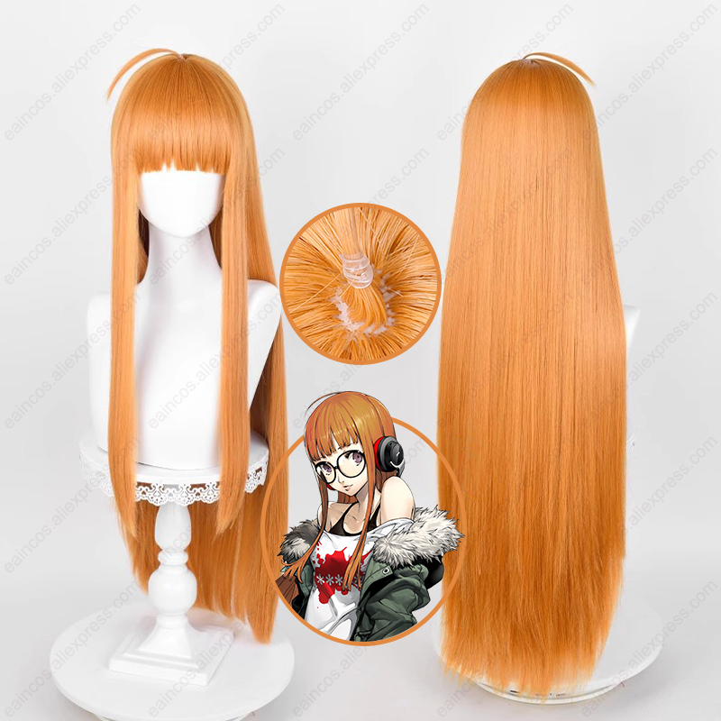 Anime Futaba Sakura Cosplay Wi - Anime Cosplay Orange Hair avaliação e preço