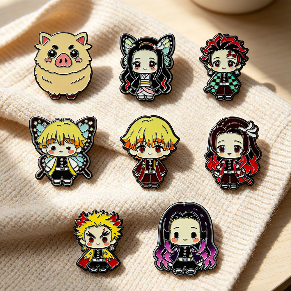 8pcs Demon Slayer Anime Lapel  - Cosplay Anime Tsunade avaliação e preço