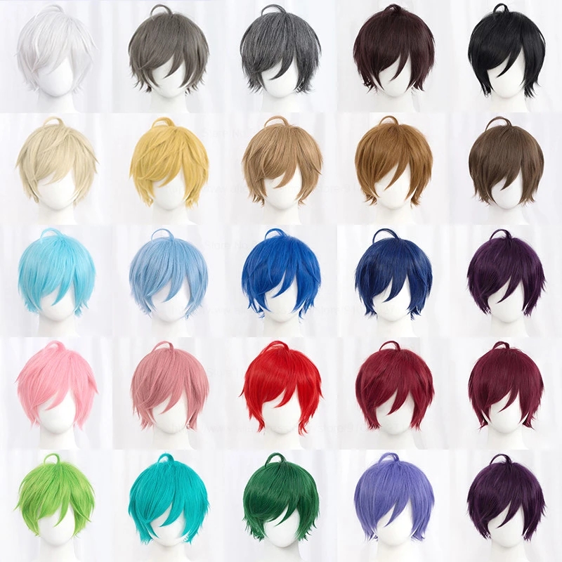 Short Straight Cosplay Wig Whi - Anime Cosplay Orange Hair avaliação e preço