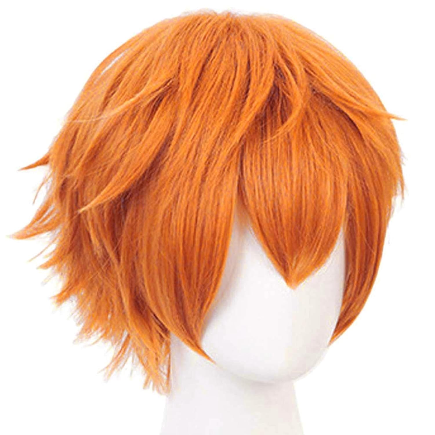Short Orange Wig for Men Orang - Anime Cosplay Orange Hair avaliação e preço