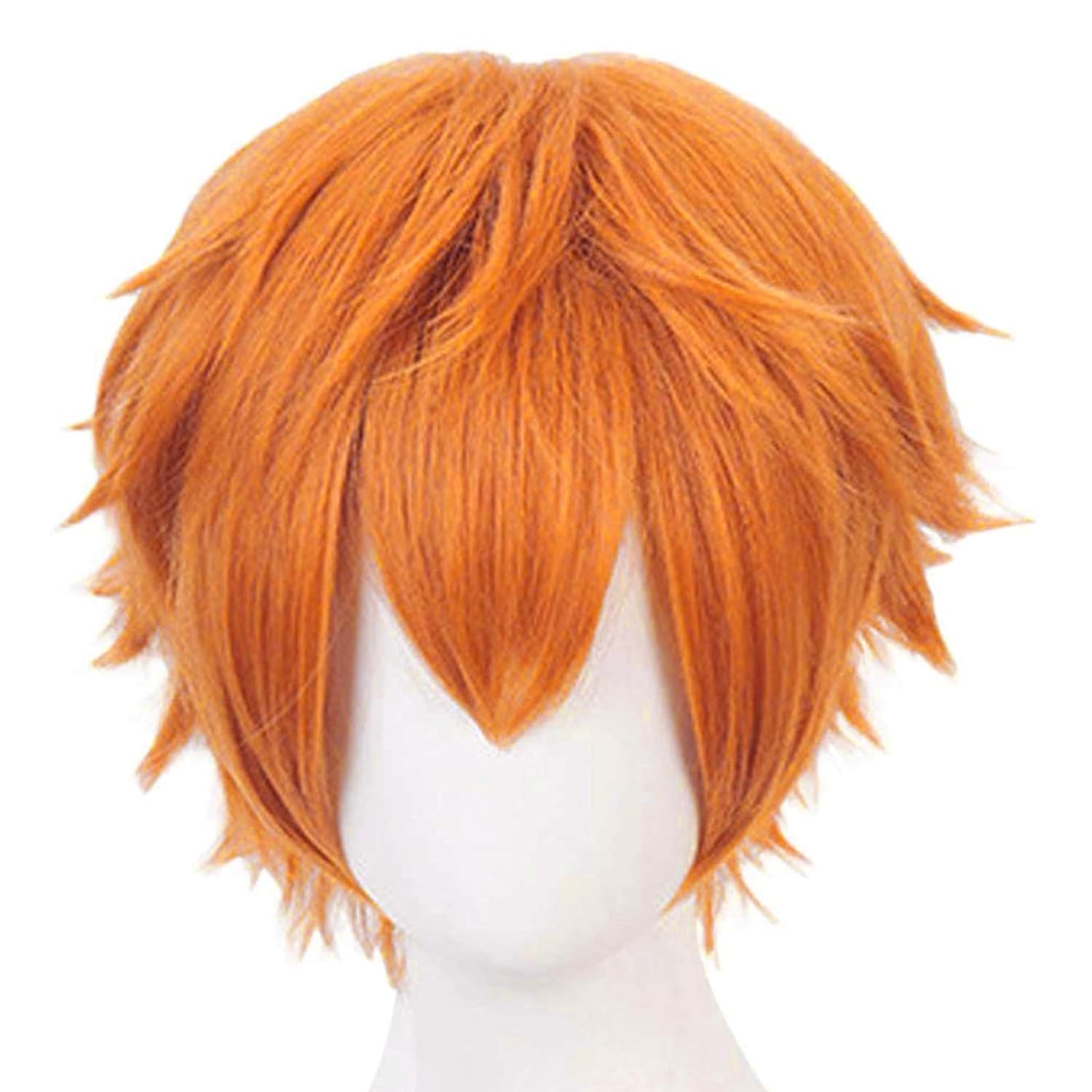Short Orange Wig for Men Orang - Anime Cosplay Orange Hair avaliação e preço