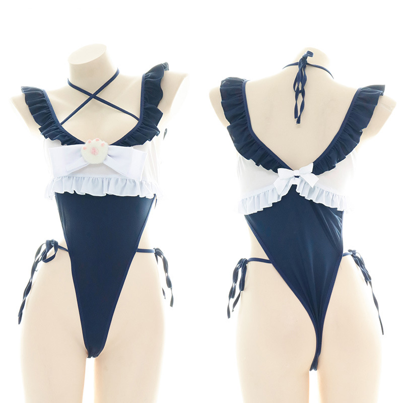 Cute Ruffled Edge One Piece Sw - Anime Cosplay Bikini avaliação e preço