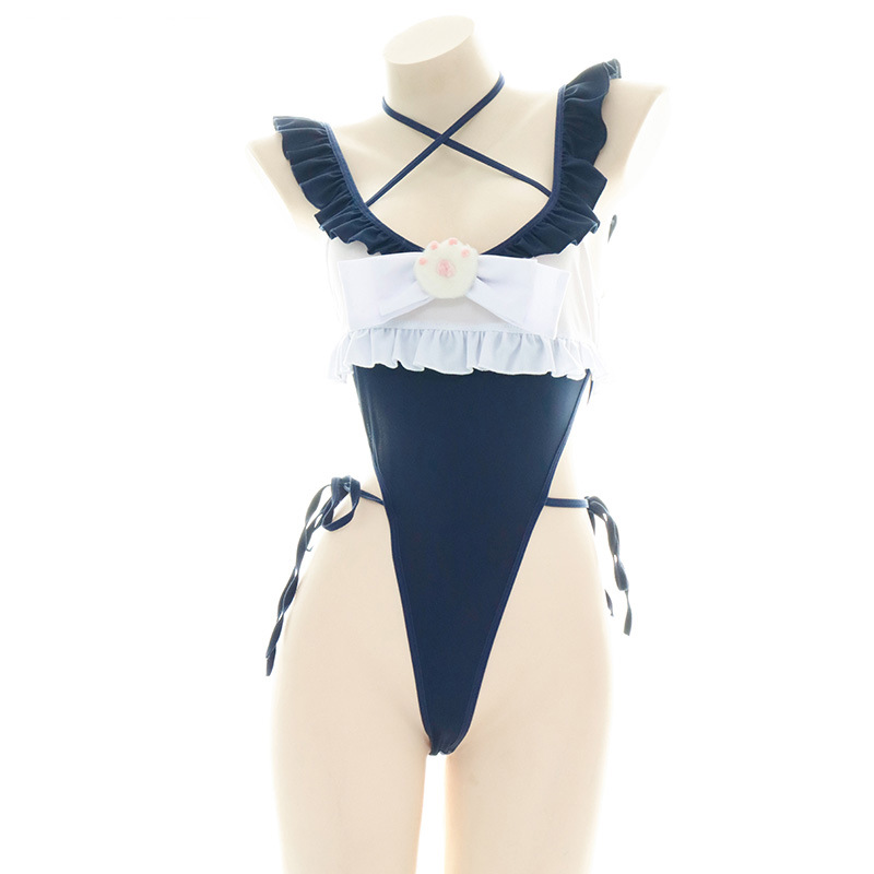 Cute Ruffled Edge One Piece Sw - Anime Cosplay Bikini avaliação e preço