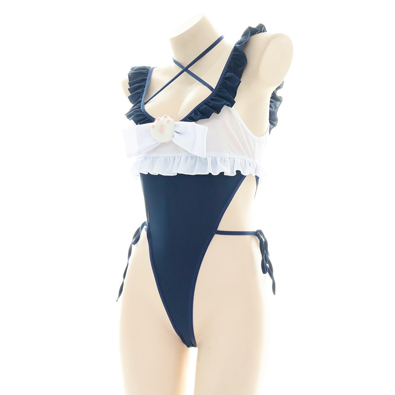 Cute Ruffled Edge One Piece Sw - Anime Cosplay Bikini avaliação e preço