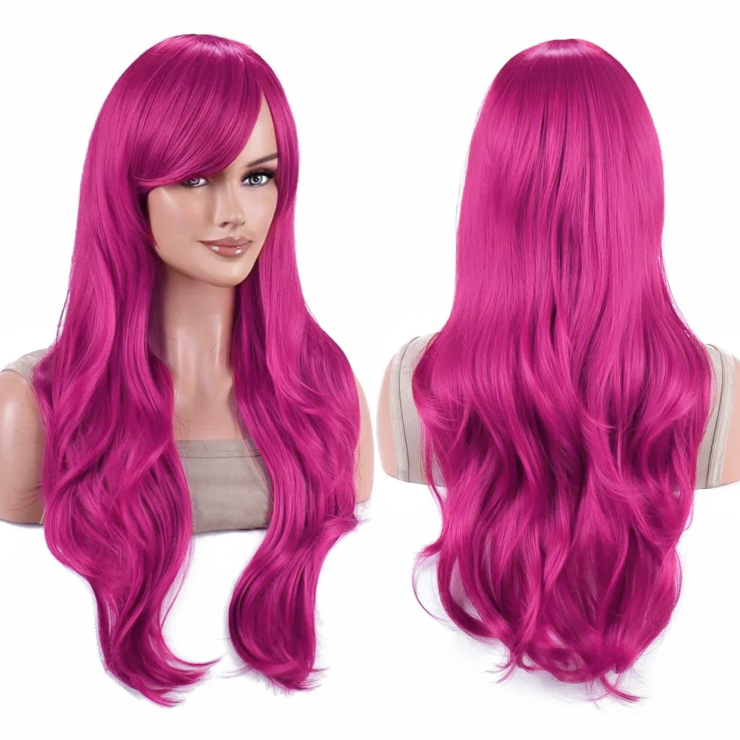 Synthetic Hair Long Wavy Brigh - Anime Cosplay Orange Hair avaliação e preço