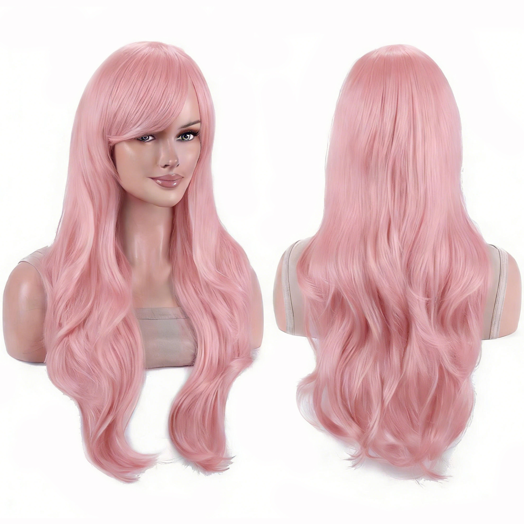 Synthetic Hair Long Wavy Brigh - Anime Cosplay Orange Hair avaliação e preço