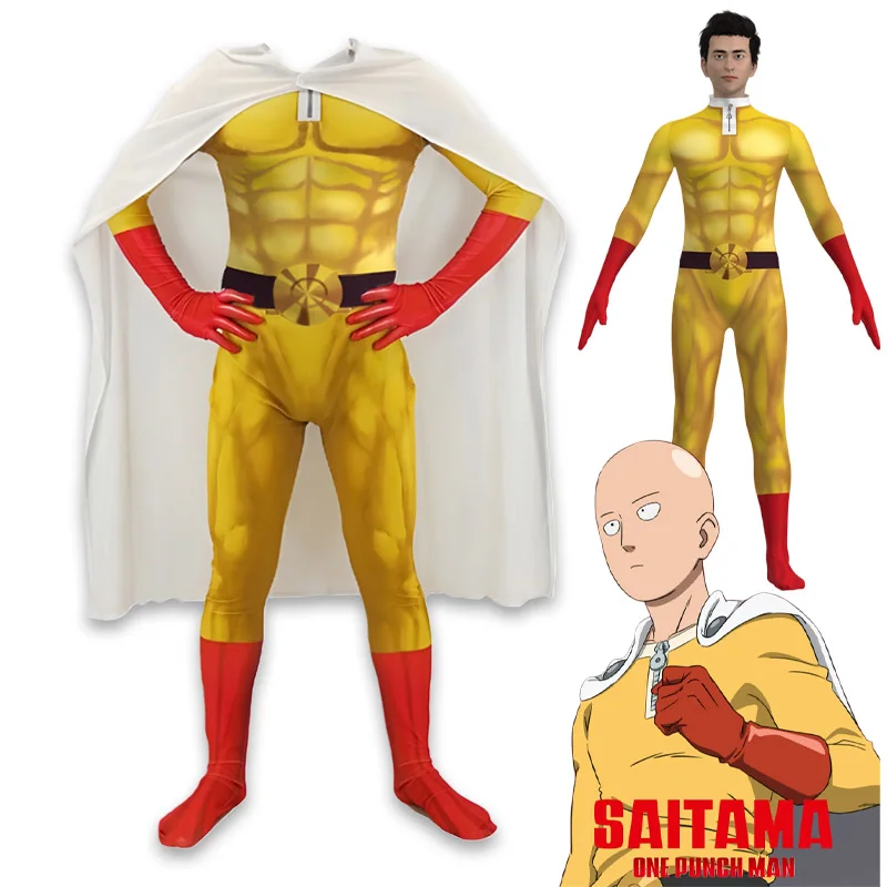 Saitama Full Cosplay Set One P - Anime Cosplay One Punch Man avaliação e preço