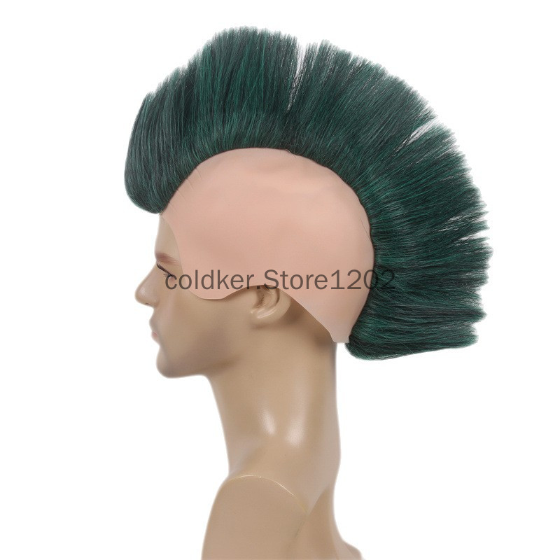 Men's Punk Mohawk Spiky Wig Re - Anime Cosplay With Red Hair avaliação e preço
