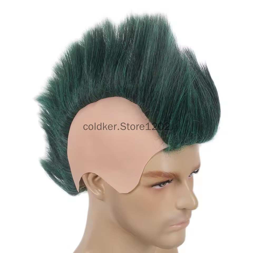 Men's Punk Mohawk Spiky Wig Re - Anime Cosplay With Red Hair avaliação e preço
