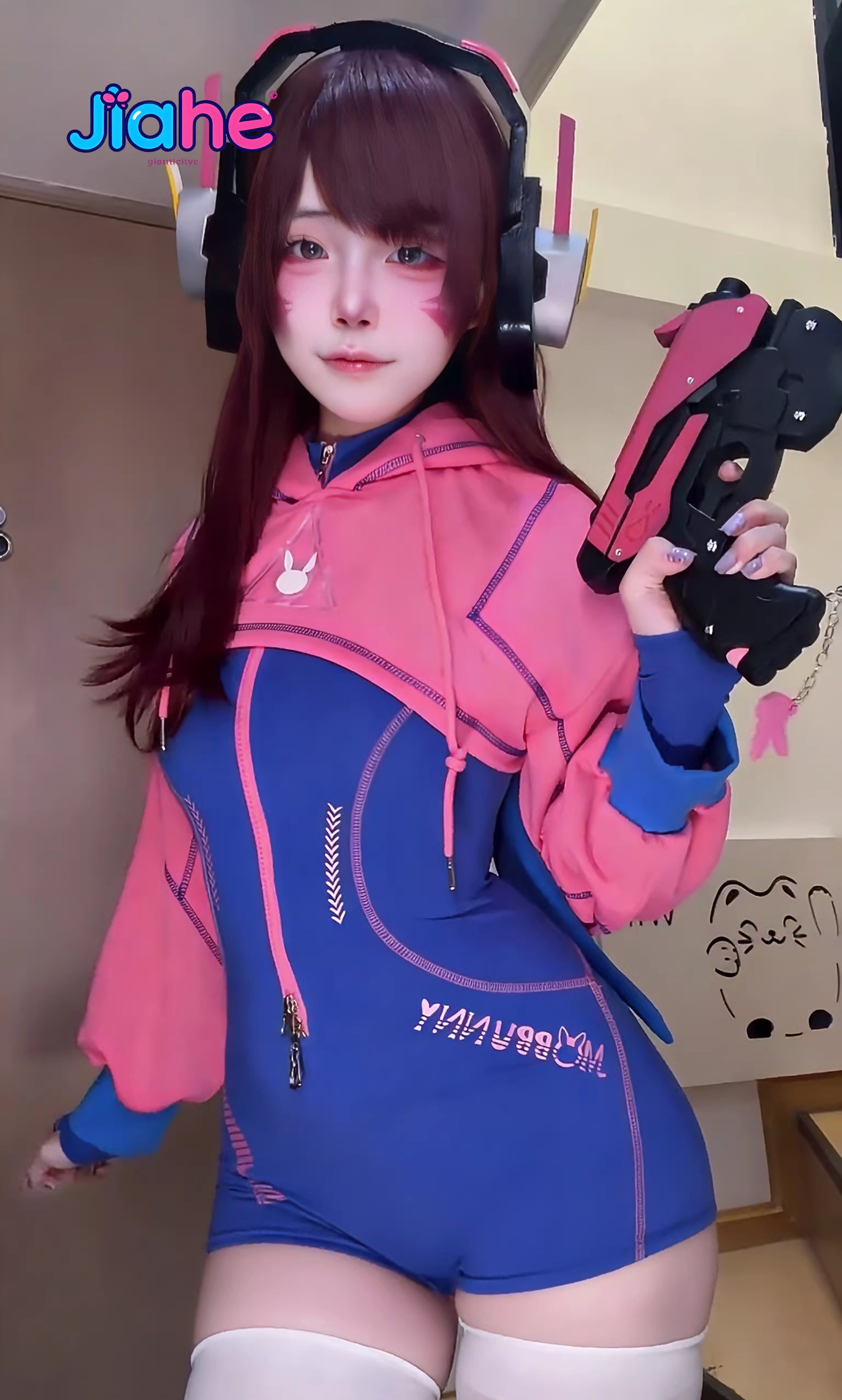 In stock D.Va Overwatch Cospla - Anime Cosplay To Buy avaliação e preço