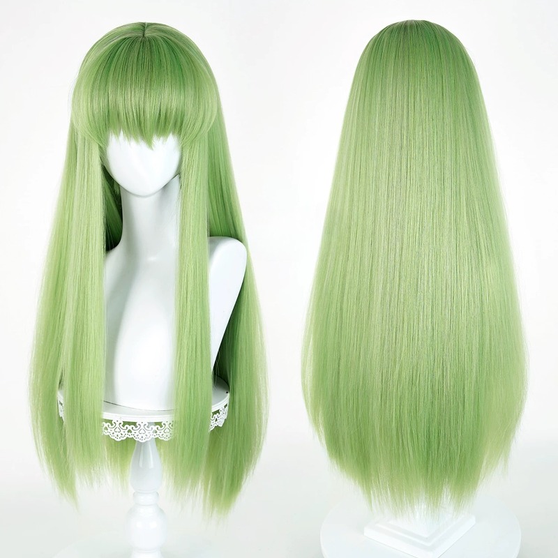 Anime CC Cosplay Green Wig Lon - Anime Cosplay Mujer avaliação e preço