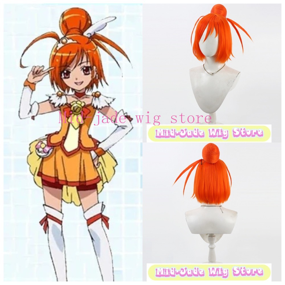 Smile PreCure Akane Hino Cospl - Anime Cosplay Orange Hair avaliação e preço