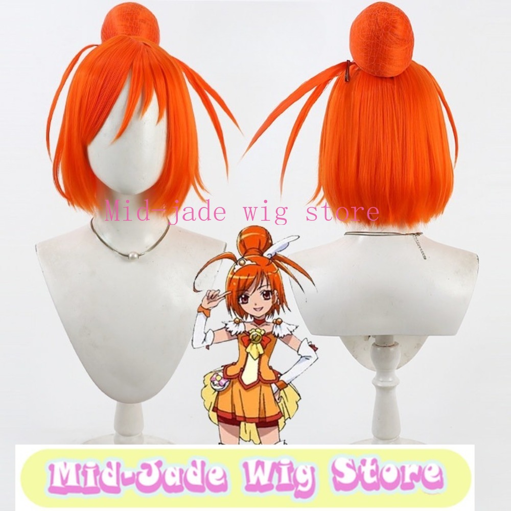 Smile PreCure Akane Hino Cospl - Anime Cosplay Orange Hair avaliação e preço