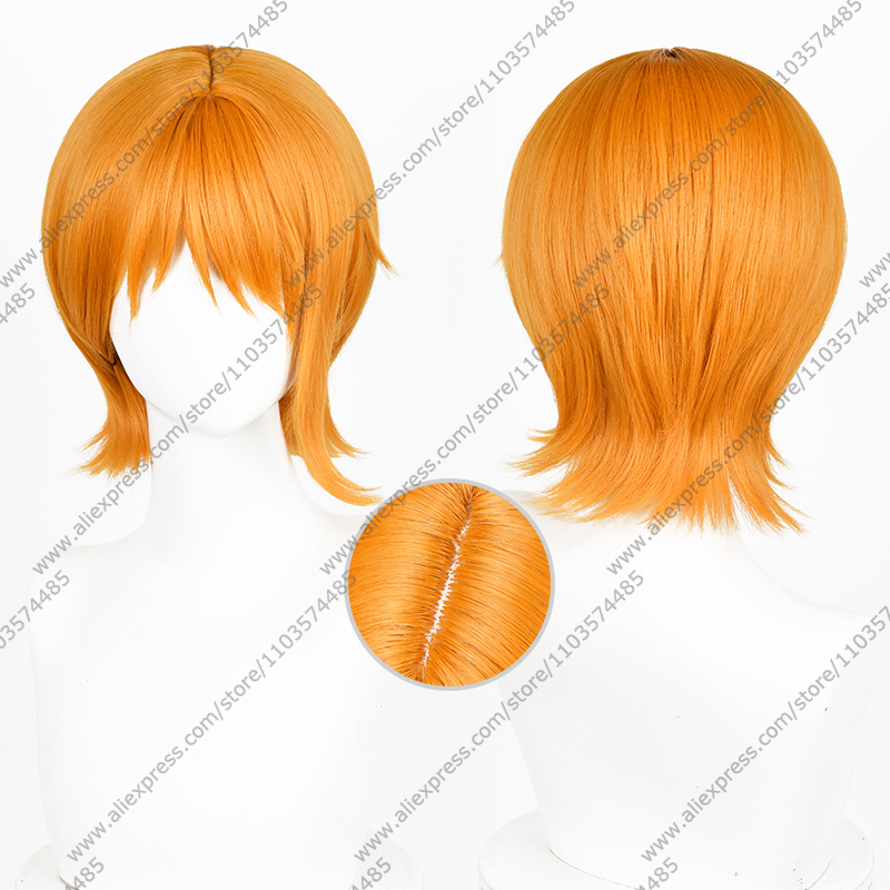 Anime Nami Cosplay Wigs 30cm O - Anime Cosplay Orange Hair avaliação e preço