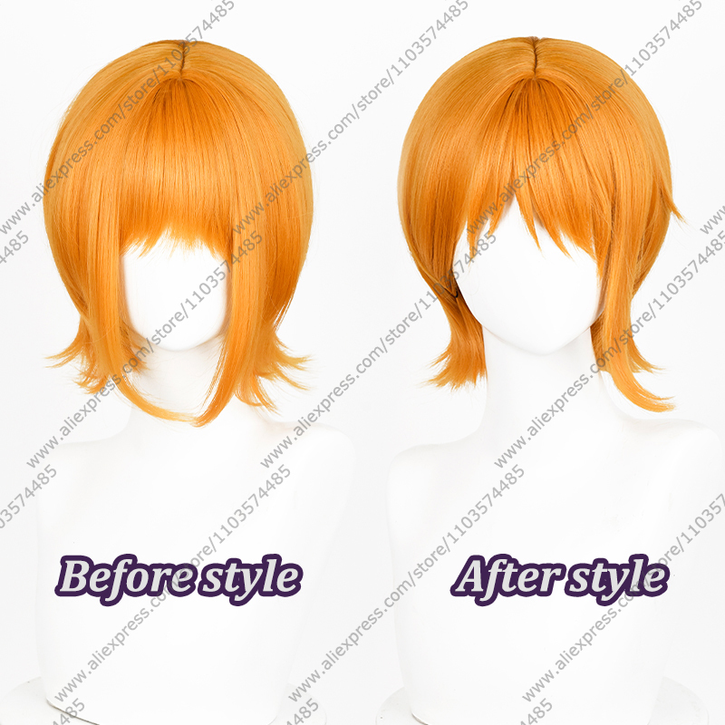 Anime Nami Cosplay Wigs 30cm O - Anime Cosplay Orange Hair avaliação e preço