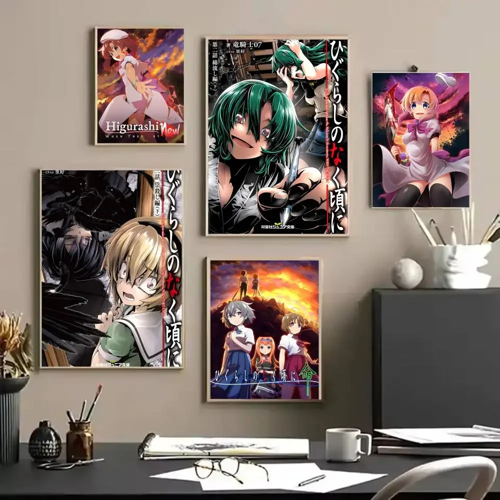 Anime H-Higurashi When They Cr - Anime Cosplay Wallpaper avaliação e preço