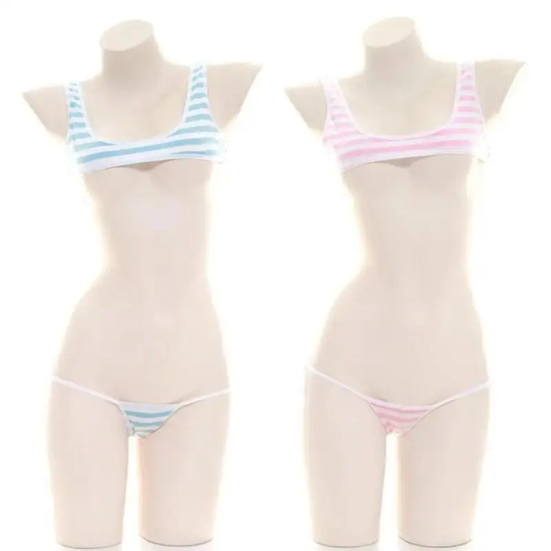 Sexy Japanese Style  Blue Whit - Anime Cosplay Bikini avaliação e preço