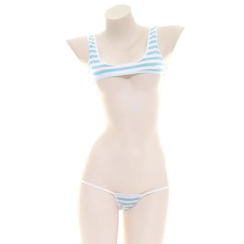 Sexy Japanese Style  Blue Whit - Anime Cosplay Bikini avaliação e preço